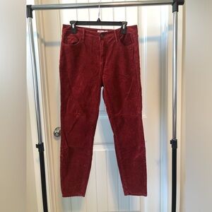 Cello Corduroy Pants l Size 9 l Cranberry